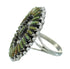 Southwest Turquoise Needlepoint Silver Ring Size 5-1/4 YX83841